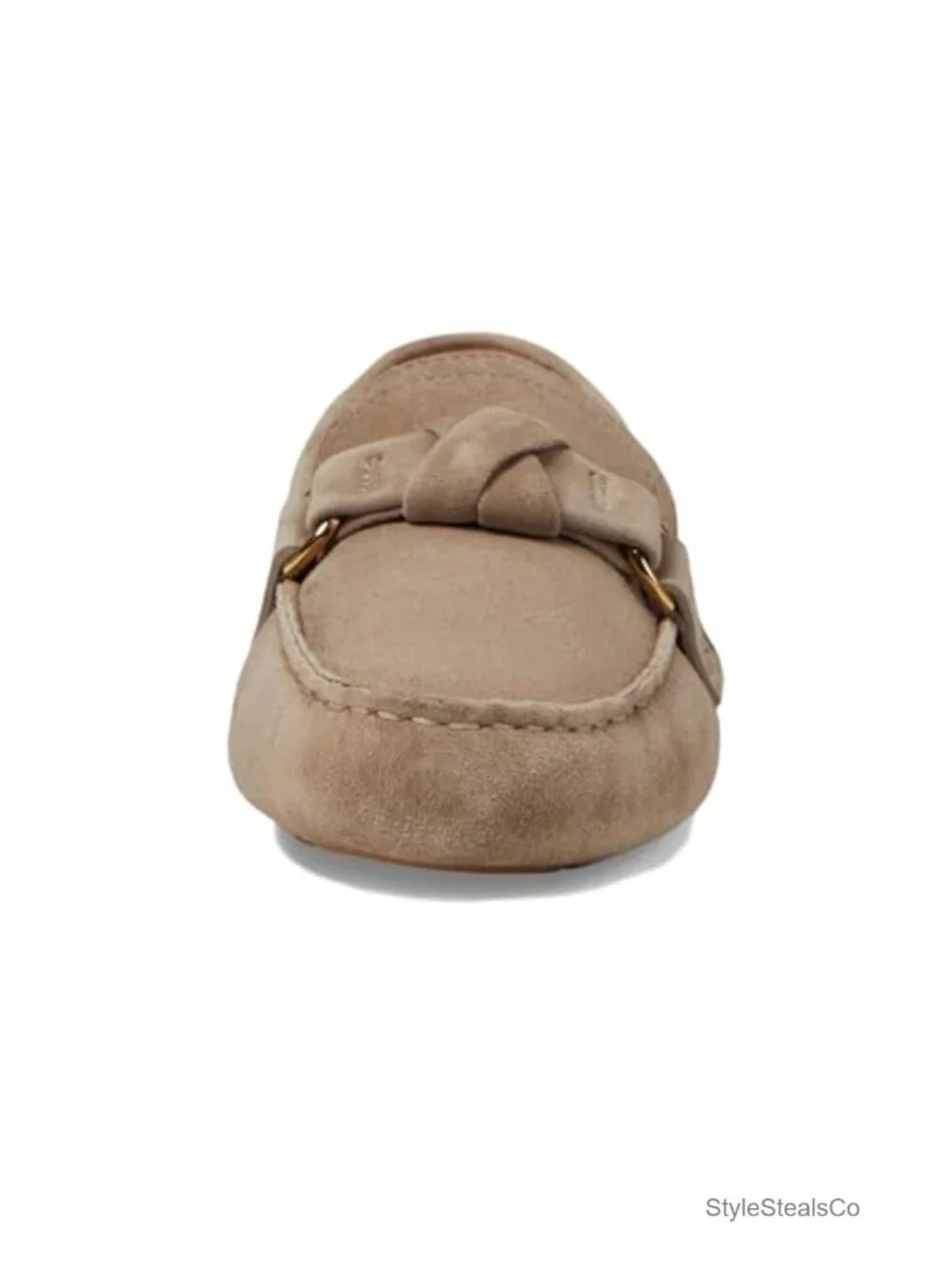 Classic Driver Loafer with Knotted Keeper Strap